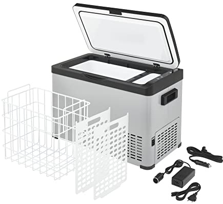 AEG Automotive Kompressor Kühlbox KK 30, Mobile Kühlbox für das Auto, konfigurierbare Temperaturen von +20 °C bis -20 °C Grad,Gefrierfach und Kühlbereich, inkl.Zwei Tragegriffen, 30L Fassungsvermögen