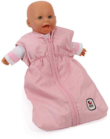 Bayer Chic 2000 Puppenschlafsack Melange Rosa | Puppen-Kleidung bis 55 cm | Kuscheliger XL-Puppenschlafsack im edlen Melange Rosa. Pflegeleicht, leicht zu öffnen & ideal für Puppen bis 55 cm.