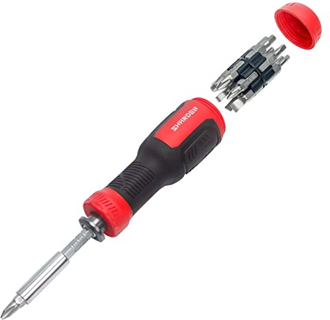 SHARDEN Multibit Schraubendreher 13-in-1 Magnetische Bohrer Verl?ngerung Schraubendreher Set Multitool All in One mit Torx, Schlitz, Kreuzschlitz, Sechskant,Pozidriv und 1/4 Mutternschl¨¹ssel