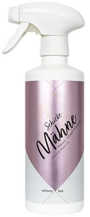 whinny X bay Mähnenspray Schweifspray Schicke Mähne - nachhaltiger Pflegeeffekt, seidiger Glanz & bessere Kämmbarkeit - exotischer Duft Pfirsich & Wasserlilie 500 ml