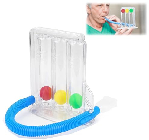 Atemtrainer mit 3 Bällen – Lungentrainer für Atemtherapie & Lungenfunktion | Atemübungsgerät mit Einstellbarem Widerstand, Ideal für Logopädie, Sport & Rehabilitation