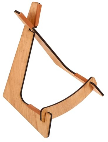 Brauner Ukulelenständer für Tisch und Display 20,5x17x12,5cm | Einfache Form, Leicht Zugänglich, Kippgefahr, für Sopranukulele und Ukulele auf Tisch