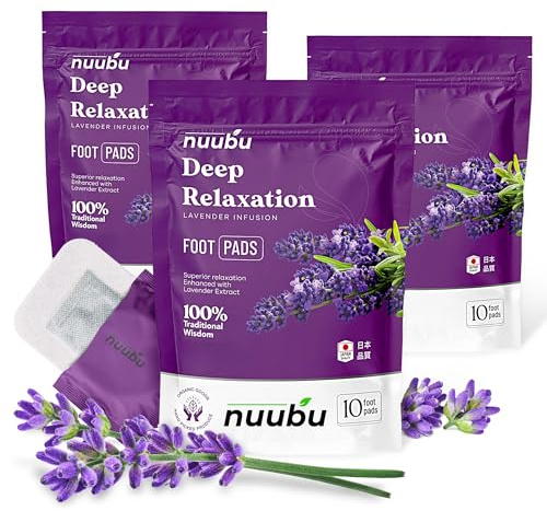 Nuubu Fußpflaster (30 Pflaster), natürliche Fußpads mit Lavendel und Holzessig