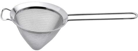 Weis Spitzsieb aus Edelstahl mit 0,5mm Maschenweite und einem Durchmesser von 14 cm, 15614, Silber