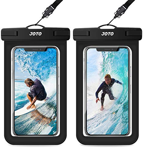 JOTO 2 Stück wasserdichte Handyhülle IPX8 Unterwasser Wasserfest Handytasche für iPhone 17 16 15 14 13 12 11 Pro Max Plus Air Galaxy S24 S23 A15 Xiaomi bis 7 Zoll Phone Case –Schwarz
