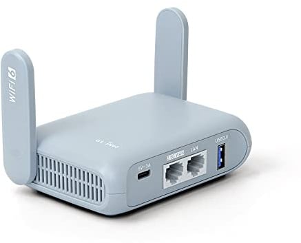GL.iNet GL-MT3000 (Beryl AX) Mobile Reise-Router, WiFi 6 Router, VPN Mobiler WLAN Router Mobil, Pocket WiFi, 2.5G Gigacube Port, Openwrt/Wireguard/Home