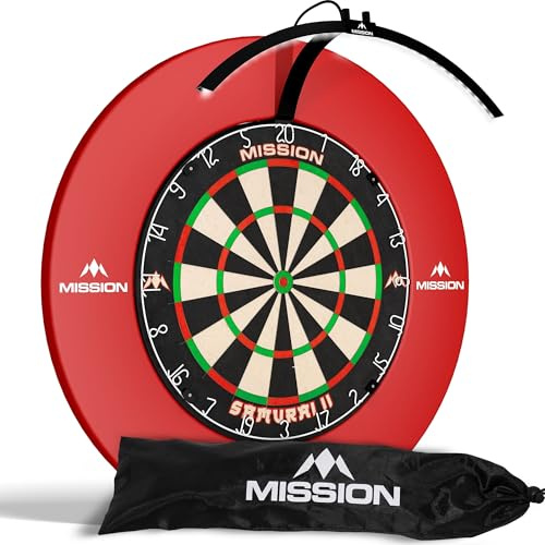 Mission Darts TOR100 Torus 100 Led-Dartboard-Licht, faltbares, tragbares Reise-Beleuchtungssystem, sandgestrahlt, schwarz