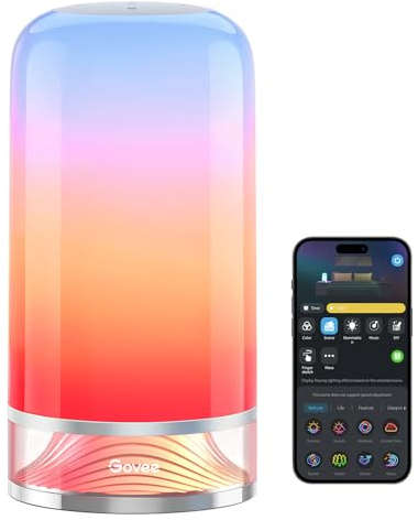 Govee LED Tischlampe, Nachttischlampe Touch Dimmbar RGBICWW, Steuerung von Alexa mit 70+ Szenenmodi, 500 Lumen, Funktioniert mit Matter, 2700-6500k, für Wohnzimmer und Schlafzimmer