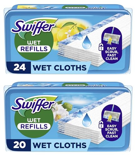Swiffer Bodenwischer Nachfüllpackung, Feuchte Bodentücher mit Frischem Duft Wie Nach Dem Lüften, Für Eine Schnelle & Einfache Reinigung von Hartböden