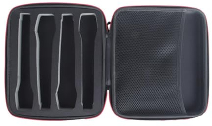 Oshhni Mikrofon Aufbewahrungsbox Mikrofonkoffer Tragetasche Handmikrofon Schutzkoffer mit Stoßfestem Polyester Und Schwammfüllung für Reise Ausflug Geschäft, für 4 Mikrofone