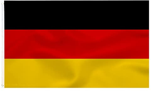 Germany Flag Deutschland Fahne 90 x 150 cm- Deutsche Flagge Polyester leuchtenden Farben mit Messing-Ösen