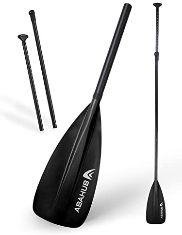 Abahub SUP Paddel Aluminium Einstellbares Stand Up Paddle für Paddleboard, Aluminiumlegierung PU-beschichtete Schaft 172-213cm Kunststoff Nylon Klinge