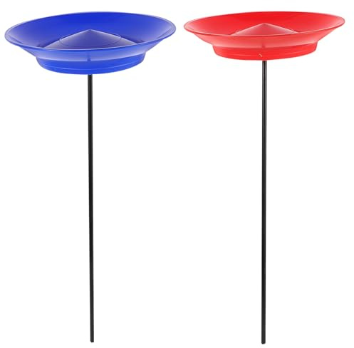 HEMOTON Jonglierteller Set Mit 2 Kunststoffstäben Klassische Spinnplatten Für Kinder Und Erwachsene Geschicklichkeitsspielzeug Für Indoor Und Outdoor 9.25 Zoll Durchmesser