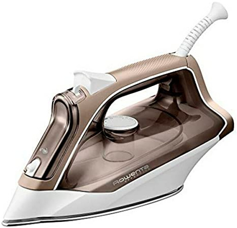 Rowenta Effective+ Dampfbügeleisen, 2400 Watt, Dampfstoß: 120 g/Min., Dauerdampfmenge: 40 g/Min., Antikalk-System, exzellente Dampfverteilung, kratzfeste Bügelsohle, kupfer/weiß, DX1635