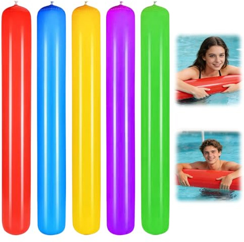 DAJASD 5 Stück Schwimmnudel Poolnudel, 150cm Super Langer Schwimmnudel, Schwimmnude für Aufblasbarer Schwimmnude für Erwachsene zum Baden Aquasport