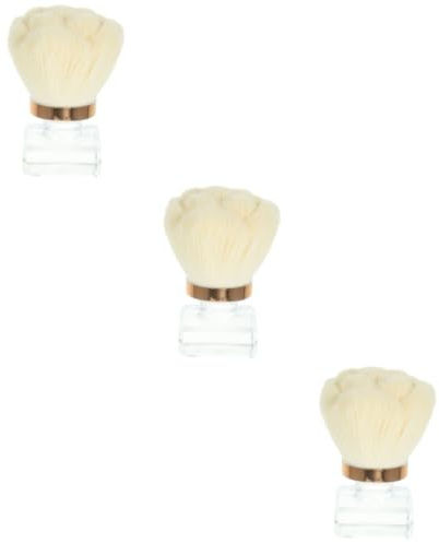 CALLARON 3 Stück Staubbürste Für Den Autoinnenraum Wiederverwendbares Make-up Mehrzweck-röhrenbürste Rougepinsel Bürste Zum Entfernen Von Nagelstaub Make-up Pinsel Faserwolle Beige