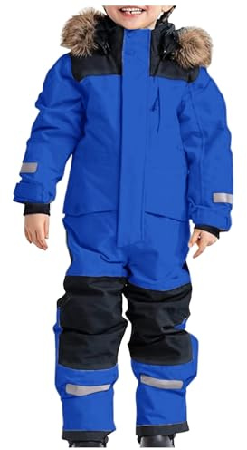 Generisch Schneeanzug 2025 Neue Kinder Jungen Skianzug Thermo Skioverall Winter Warm Schneeoverall Winddicht Winteranzug Mit Abnehmbarer Matschanzug Outdoor Softshellanzug