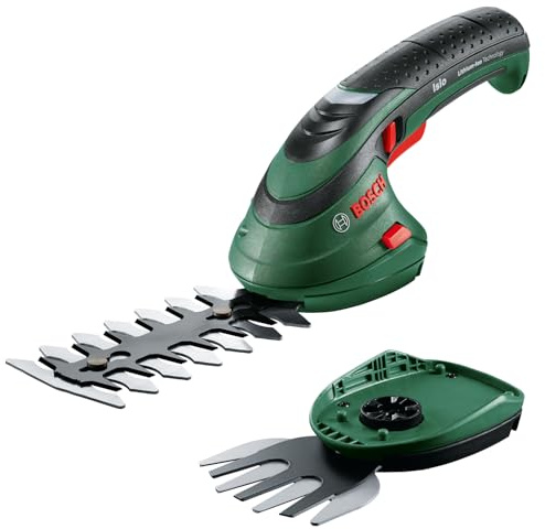 Bosch Akku Grasscheren Set Isio (3,6 Volt, Messerlänge 12 cm, Messerabstand 8 mm)