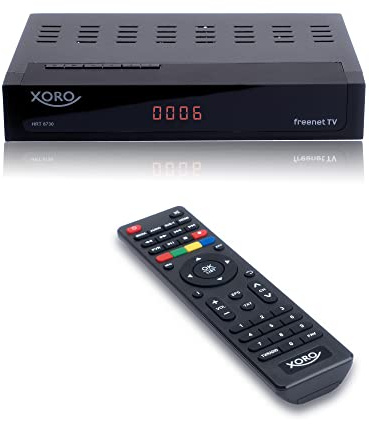 XORO DVB-C/T2 Combo Receiver HRT 8730 Hybrid mit USB Mediaplayer, PVR Ready, Timeshift, integriertes Irdeto-Zugangssystem für Freenet TV und 6 Monate Guthaben