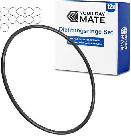 Dichtungsringe Set, 12 Stück, AD Ø 90 mm, ID Ø 84 mm, Dicke 3 mm, in Schwarz, aus Nitril Kautschuk, Gummiringe für Reparatur von Sanitär, Maschinen, Motoren, Dichtungsset Gummi O-Ring, Flachdichtung