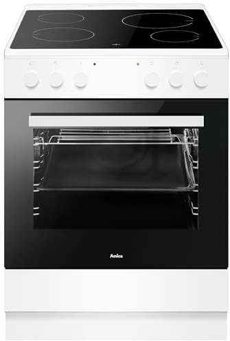 Amica SHC 913 011 W Standherd 60cm Elektro Weiß Grill Umluft Glaskeramik Kochfeld