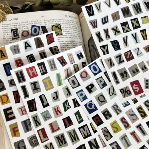 181 Stück Selbstklebende Buchstaben Aufkleber Scrapbook Stickers Journal Sticker Aesthetic Scrapbook Zubehör Klebebuchstaben Scrapbook Papier Buchstaben zum Aufkleben Journaling Scrapbooking Fotoalbum