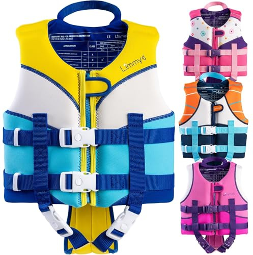 Limmys Premium Schwimmweste für Kinder – Schwimmhilfe & Sicherheitsweste für Kleinkinder, Jungen & Mädchen – Innovative Sicherheitsfunktionen