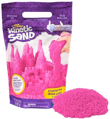 KINETIC SAND 907g Schimmer Pink, kinetischer Sand, ab 3 Jahren | Original aus Schweden, Wiederverschließbarer Beutel, Nachfüll-Set, Fördert Feinmotorik, Kreatives Spielen