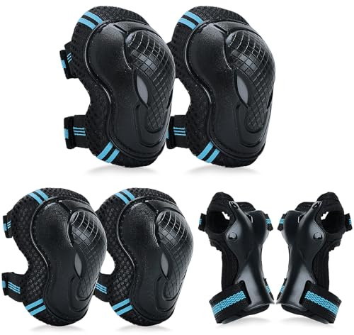 YooxArmor Knieschoner Kinder 6er Set,Schoner Inliner Kinder mit Ellenbogenschützer Handgelenkschoner für Jungen & Mädchen 3-8 Jahre,Schutzausrüstung Protektoren für Fahrrad Skateboard Rollschuhe