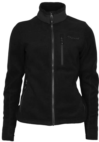 Pinewood Fleecejacke Damen schwarz aus 100% übergebliebenen Stoffen, leichte Damen Fleecejacke für Outdoor, Jagd und Wandern