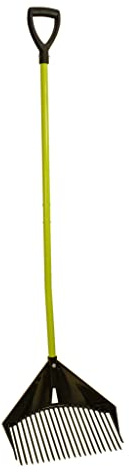 Technigart Schaufel-Rechen 4in1 Gartenharke Laubrechen 41cm mit Stiel | 4 Funktionen in einem · 41 cm Arbeitsbreite · Nur ca. 1 kg · Rasenschonend arbeiten