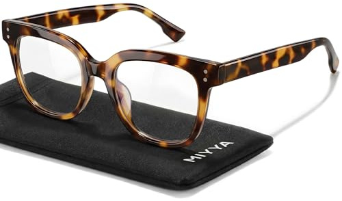 miyya Oversized Blue Light Glasses For Woman, Fashion, Computer Screen, Non Prescription Glasses For Women