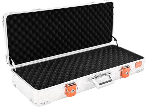 Alubox Gewehrkoffer Länge wählen 84cm 117cm 135 cm Langwaffenkoffer Guncase Silber Musikintrumenten Aufbewahrung - Hartschale - wasserdicht - abschließbar