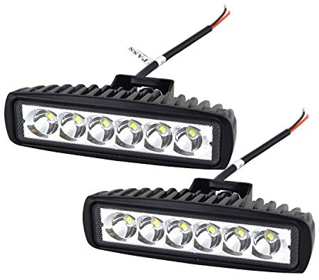 Willpower LED Scheinwerfer Offroad 2pc 15cm 6‘’ 18W LED Arbeitsscheinwerfer 12 Spotlight IP67 Wasserdicht Zusatzscheinwerfer 6000K für Traktor Truck Auto SUV UTV ATV Reflektor Rückfahrscheinwerfer