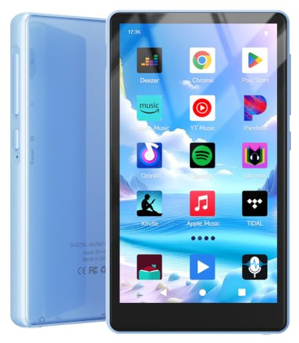 96 GB MP3 Player Spotify mit Bluetooth und WiFi, 4.5 Zoll-Touchscreen MP4 | Player Android,Kinder HiFi Digital Music Player mit Lautsprecher,MP3-Player mit Google Play Pandora, Audible, Amazon Music