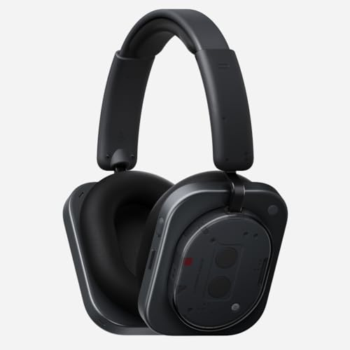 Nothing Headphone (1) Kabellose Over-Ear Kopfhörer mit ANC, bis zu 80h Akkulaufzeit, Hi-Res, Raumklang, wasserfest – Schwarz