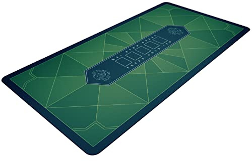Bullets Playing Cards, Pokermatte grün, Paulie Design, Texas Holdem für den eigenen Pokertisch, Pokertischauflage (180x90 cm)
