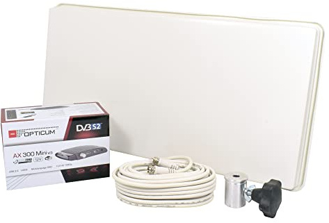 EasyFind Traveller Kit II inkl. Full HD Receiver + Dreibein Adapter (12V Full HD Receiver, 10m Koax-Kabel, Flachantenne, eingebautes Messgerät, EasyFind2 Technology, 1 Teilnehmer)