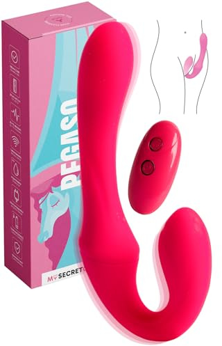 MySecretCase Strap On Umschnall für Frauen Vibrator Ferngesteuert Paarvibrator für Paare Doppeldilos für Frauen 10 Vibrationsmodi Analvibratoren für Mann Doppeldildo Sexspielzeug Valentinstag