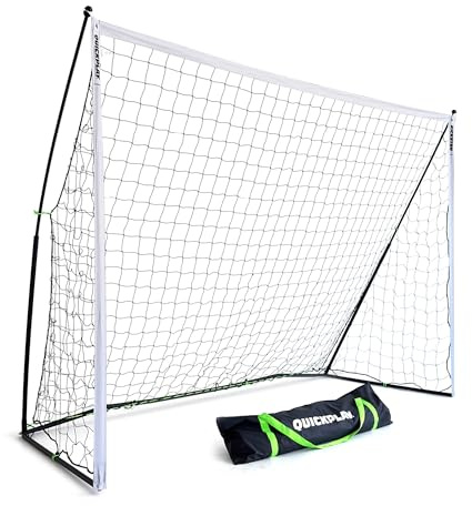 QUICKPLAY KICKSTER 3x2m Fußballtor - Schnell aufbaubares tragbares Fußballtor für das Jugendtraining, Tor in offizieller Größe für Futsal - Schnell aufbaubares Tor - Inklusive Tragetasche