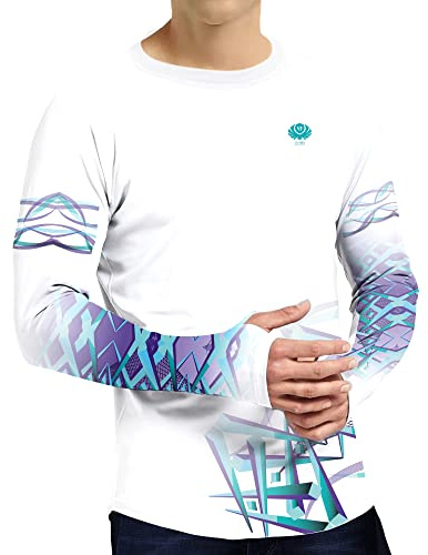 voofly Herren Aktualisiert UV Shirt Langarm UPF 50+ Rashguard Outdoor Sports Tshirts Schwimmshirt Surfshirts Laufshirt for Men