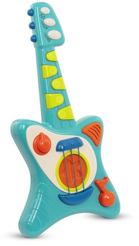 Battat Lil’ Rocker’s Gitarre, Spielzeuggitarre mit 3 Spielmodi | Interaktive Spielzeuggitarre mit Akustik-, Elektro- und Liedmodus, 7 voraufgenommenen Liedern und Liederbuch, 2+ Jahre