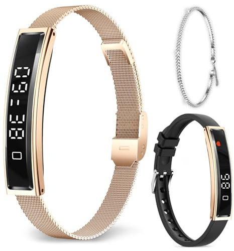 Fitoncloud Smartwatch Damen Herren Schmal,16.5g Smart Band Fitness-Tracker mit 12 Sportmodi,Pulsuhr SpO2 Schlafmonitor Schrittzähler,Anruferinnerung,Kein Abo erforderlich,Smart Watches für Android iOS