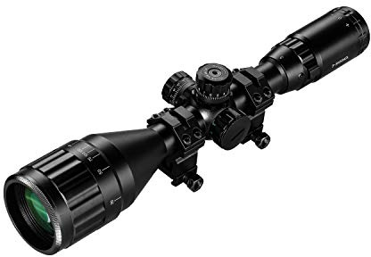 ESSLNB Zielfernrohr 3-9x50MM Airsoft Luftgewehr Rot/Grün/Blau Mil Dot mit 20mm/22mm Picatinny-Schiene Montage 3-stufige Helligkeit inkl. Sonnenblende für Taktische Armbrust Jagd und Sport