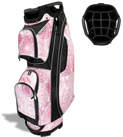 Taboo Fashions Resort Collection Golftasche für Damen, 14-Wege-Golftasche mit isolierter Tasche, Regenhaube, 7 Reißverschlusstaschen und mehr, stilvolles Golfzubehör