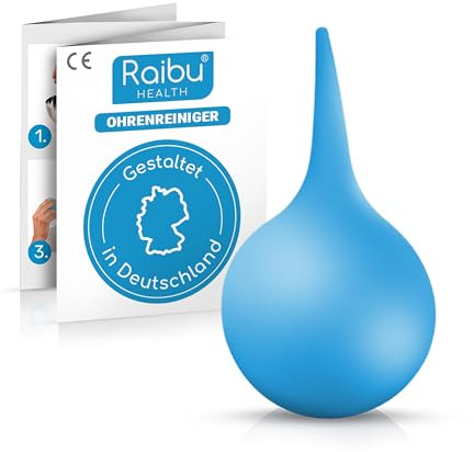 Raibu Ohrenreiniger 200ml - Ohrenschmalz Entferner für Babys, Kinder & Erwachsene - Sicherer & Wiederverwendbarer Ohrreiniger - Ohrendusche & Ohrsauger, perfekt zur Ohrreinigung
