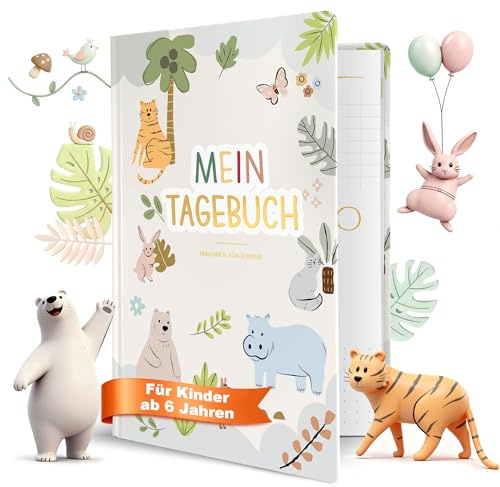 BIROYAL 5-Minuten Gefühlstagebuch Kinder 6-12 Jahre - Tagebuch Mädchen & Jungs - Gefühle Buch Kinder für Emotionen verstehen, Dankbarkeit erlernen, Vertrauen aufbauen - Dankbarkeitstagebuch Kinder