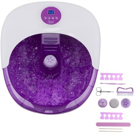 Sensio Luxus Fuß Spa Massagegerät Pediküre Bad - Digitaler Touchscreen Temperaturregelung - Neun Pediküre plus drei Massagezubehör - Verwöhnen Sie Ihre Füße mit Wärme, Blasen und Massagewerkzeugen