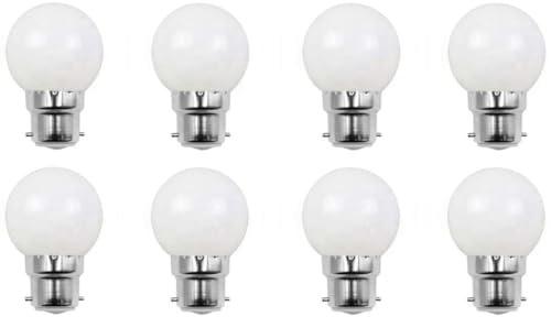 Aiwerttes LED-Leuchtmittel, B22-Bajonettsockel, 2 W (20 W), G45-LED-Golfball-Leuchtmittel, AC 220–240 V, 200 Lumen, nicht dimmbar, Warmweiß, 8 Stück