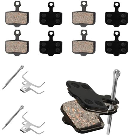 4 Paar Fahrrad Bremsbeläge Fahrrad Scheibenbremse, Bremsklötze Fahrrad Scheibenbremsbeläge Ebike Bremsbelag, Resin Fahrradbremsen Beläge für Shimano B01S B03S B05S MT200 MT400 MT500, für Tektro